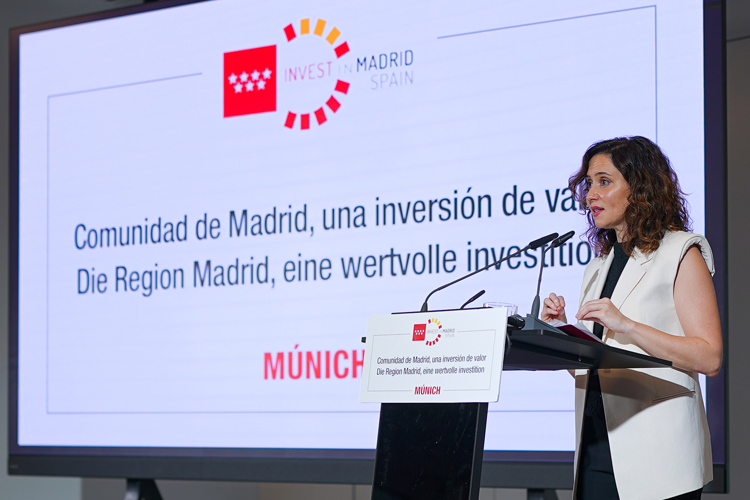 Díaz Ayuso presenta a empresarios alemanes las políticas de la Comunidad de Madrid basadas en bajos impuestos y menos trabas burocráticas