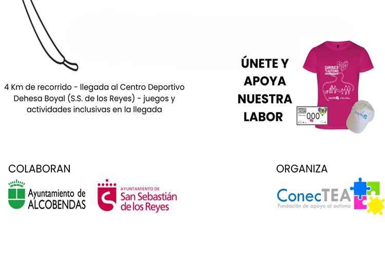 La 4º caminata por el Autismo de la Fundación ConecTEA se celebrará el próximo 8 de junio en Sanse y Alcobendas