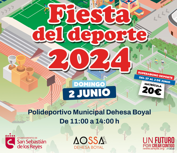 San Sebastián de los Reyes celebrará la Fiesta del Deporte con actividades abiertas, gratuitas y al aire libre