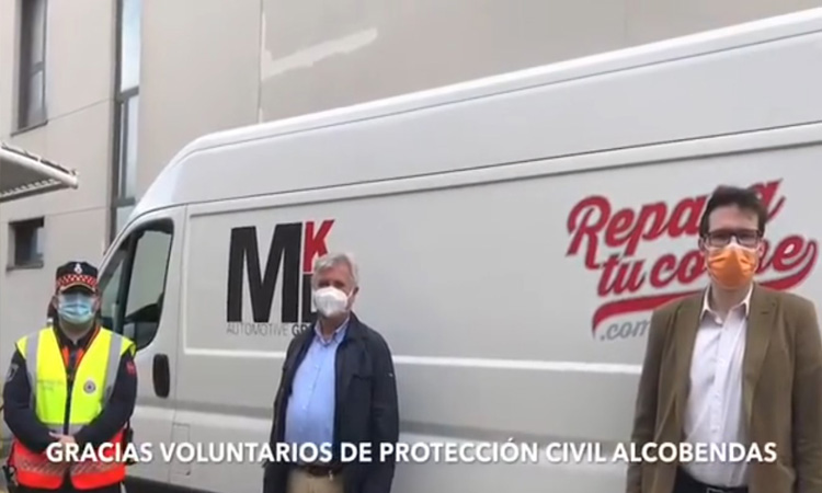 Reparatucoche.com realiza la limpieza higienizante con ozono a la flota de Protección Civil de Alcobendas