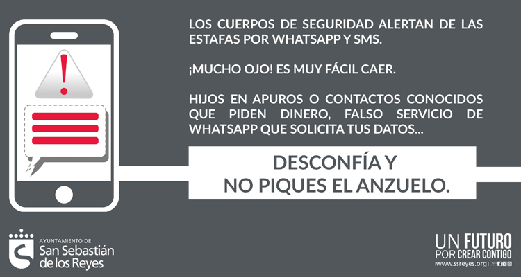 Los Cuerpos de Seguridad alertan de las estafas por Whatsapp y SMS